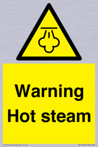 Warning Hot steam